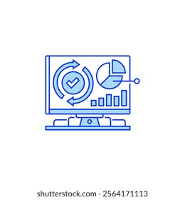 Recovery Dashboard Line Icon. linear style sign for mobile concept and web design. Outline vector icon.