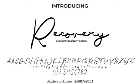 Recovery - Elegant Script Font for Smooth Handwritten Design and Creative Typography