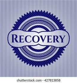 Recovery emblem with jean background