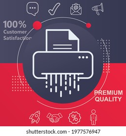 Recovery file icon. Customize your design with a navy and red colored background template