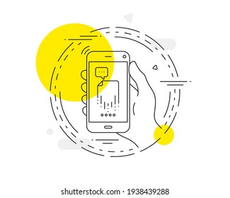 Recovery file line icon. Backup data sign. Restore document. Vector