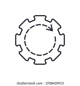 Recovery gear icon design isolated on white background