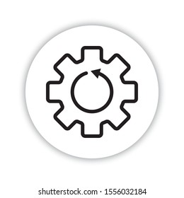Recovery gear icon flat design. vector illustration