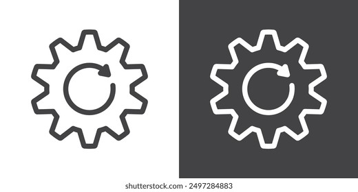 Recovery gear icon vector logo set collection for web app ui