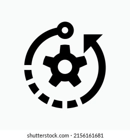 Recovery Icon. Cogwheel or Mechanics. Reset, Restoration Symbol - Vector.