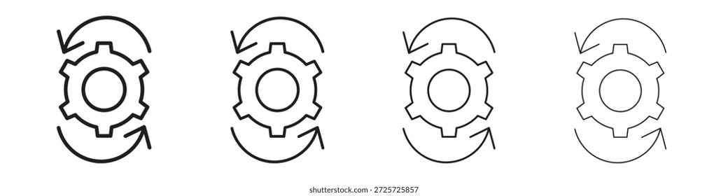 Concepto de icono de recuperación. Símbolo de línea delgada. Vector de estilo de contorno simple