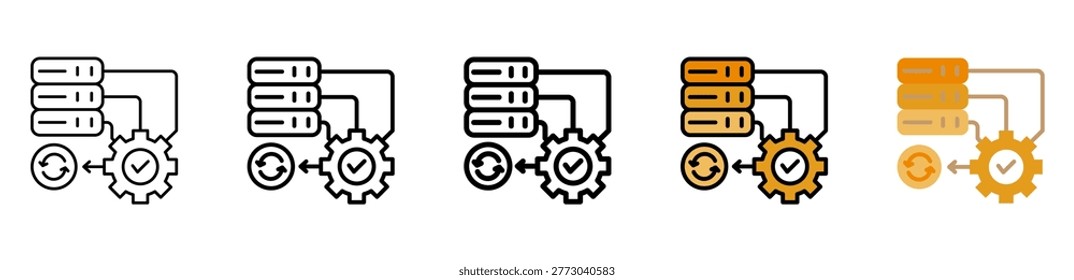 Recovery Icon With Differences and Colors Style Illustration