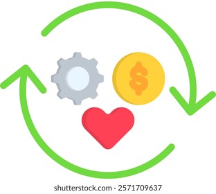 Recovery Icon Flat Vector Illustration