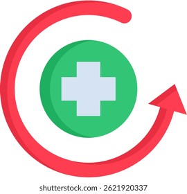 Recovery Icon Flat Vector Illustration