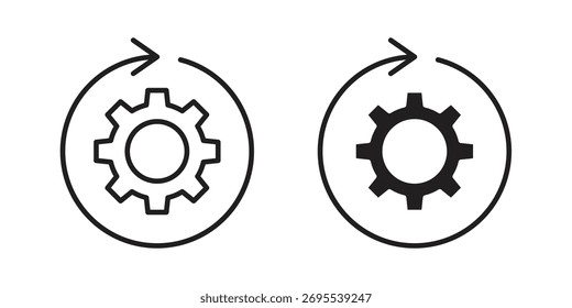 Icono de recuperación ilustraciones colección. contorno de trazo editable y estilo plano