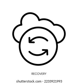 recovery icon. Line Art Style Design Isolated On White Background