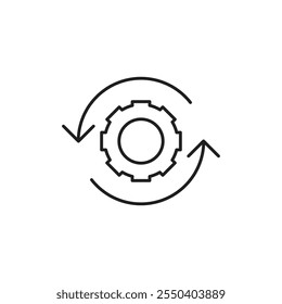 Ícone de recuperação logotipo linear isolado
