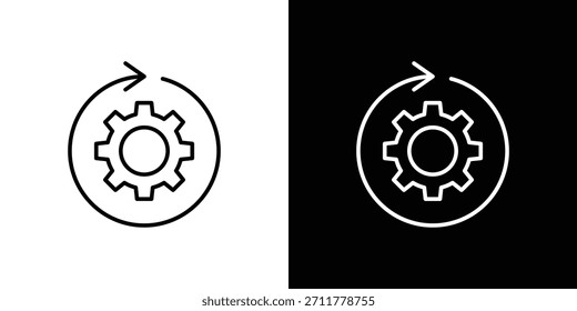 Esquema del icono de recuperación. Vector aislado pictograma para el Web