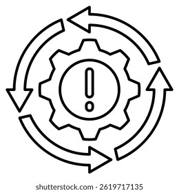 Recovery icon represented by Recovery symbol Line style.
