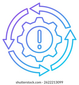 Recovery icon represented by Recovery symbol gradient style.