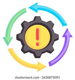 Recovery icon represented by Recovery symbol Flat style.