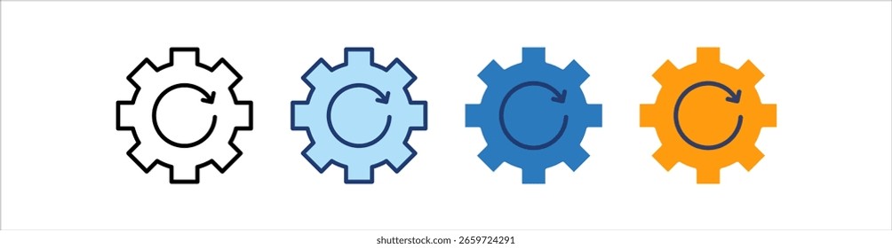 Ícone de recuperação definir coleção de vários estilos