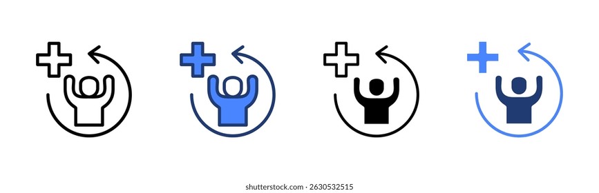 Recovery icon sheet multiple style collection