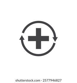 Recovery icon Simple thin line flat symbol