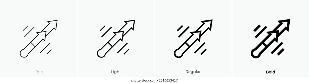 recovery icon. Thin, Light Regular And Bold style design isolated on white background