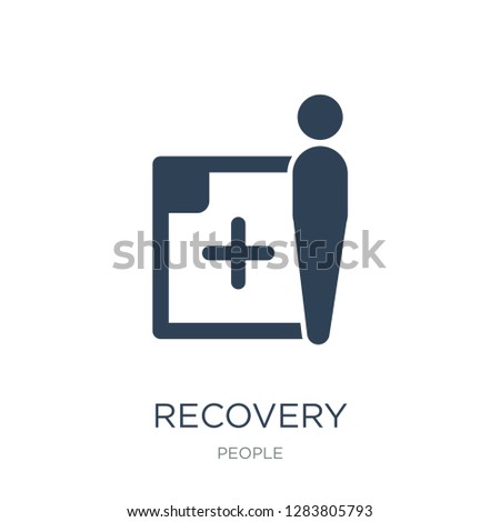 recovery icon vector on white background, recovery trendy filled icons from People collection, recovery vector illustration