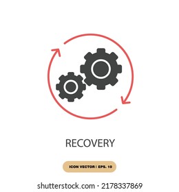 recovery icons  symbol vector elements for infographic web