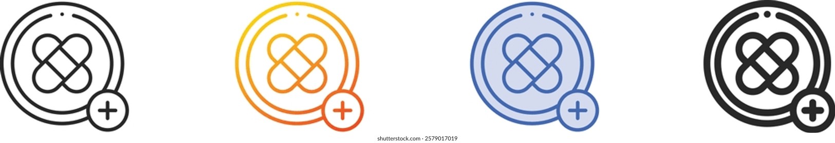recovery icon.Thin Linear, Gradient, Blue Stroke and bold Style Design Isolated On White Background