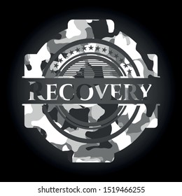 Recovery on grey camouflage texture