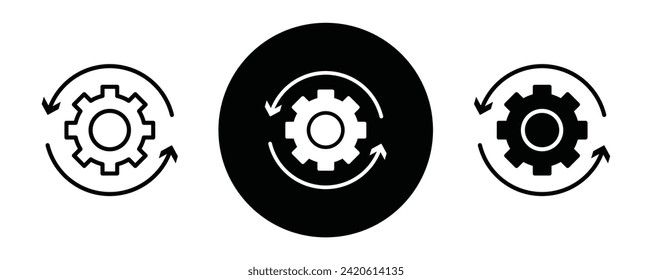 Recovery outline icon collection or set. Recovery Thin vector line art