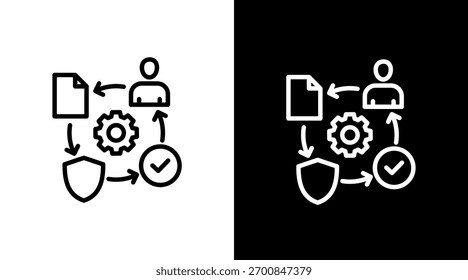 Recovery Plan Testing White Icon Set Design