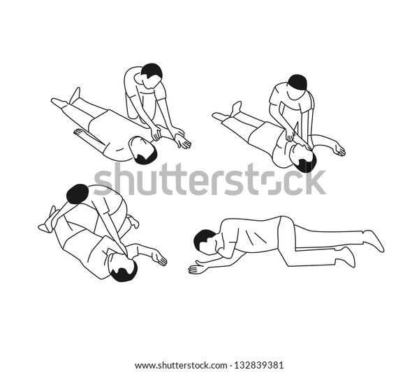 Recovery Position Vector Stock Vector (Royalty Free) 132839381