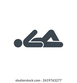 Recovery Posture Icon Isolated On White Background