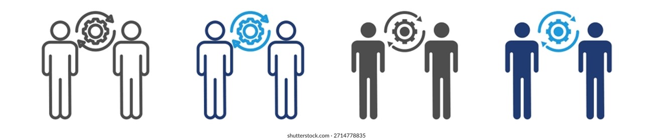 recovery procedures icon set multiple style