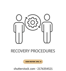 recovery procedures icons  symbol vector elements for infographic web