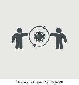 Recovery procedures vector icon illustration sign