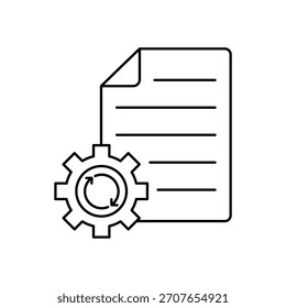Recovery Process icon outline editable stroke line drawing eps.