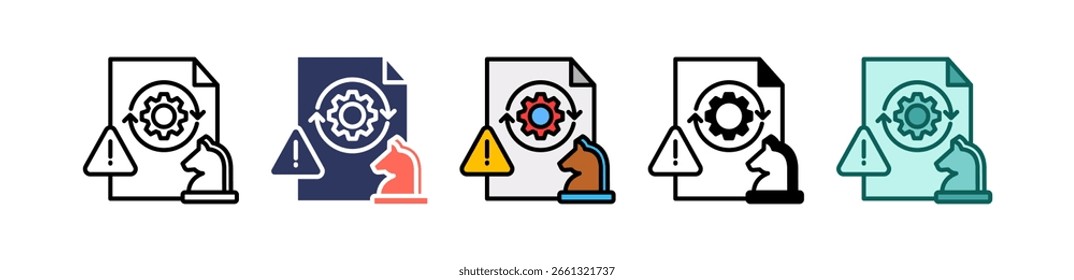 Recovery Strategy Icon Multiple Vector Illustration