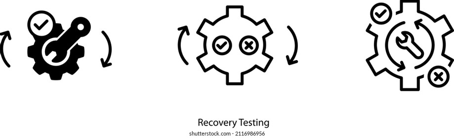 Recovery Testing  icon ,vector illustration