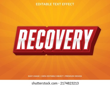 recovery text effect template with editable layout and abstract style use for business logo and brand