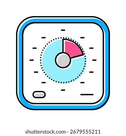 recovery timer clock wellness color icon vector. recovery timer clock wellness sign. isolated symbol illustration