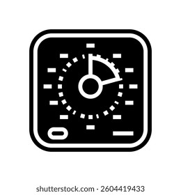 recovery timer clock wellness glyph icon vector. recovery timer clock wellness sign. isolated symbol illustration