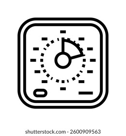 recovery timer clock wellness line icon vector. recovery timer clock wellness sign. isolated contour symbol black illustration