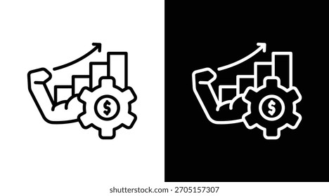 Versión de recuperación de dos tonos en fondo blanco y negro