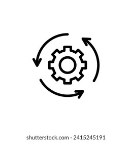 Recovery vector line icon illustration.
