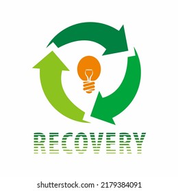 recovery vector logo design, symbols for stickers, posters, flyers and more