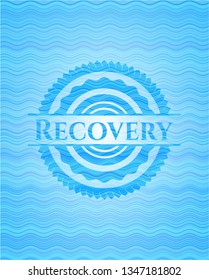 Recovery water badge background.