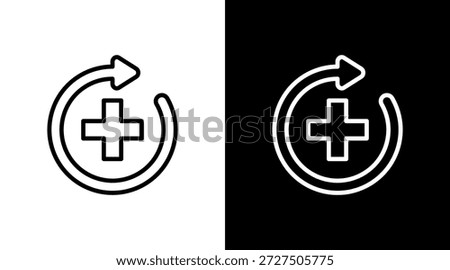 Recovery White Icon Set Design