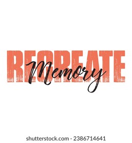 recreate memory text on white background.