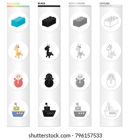 Recreation, care, games and other web icon in cartoon style.Water, flag, entertainment, icons in set collection.