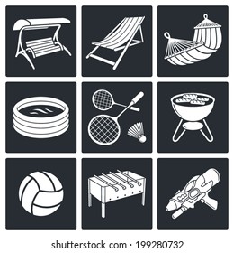 Recreation icon set